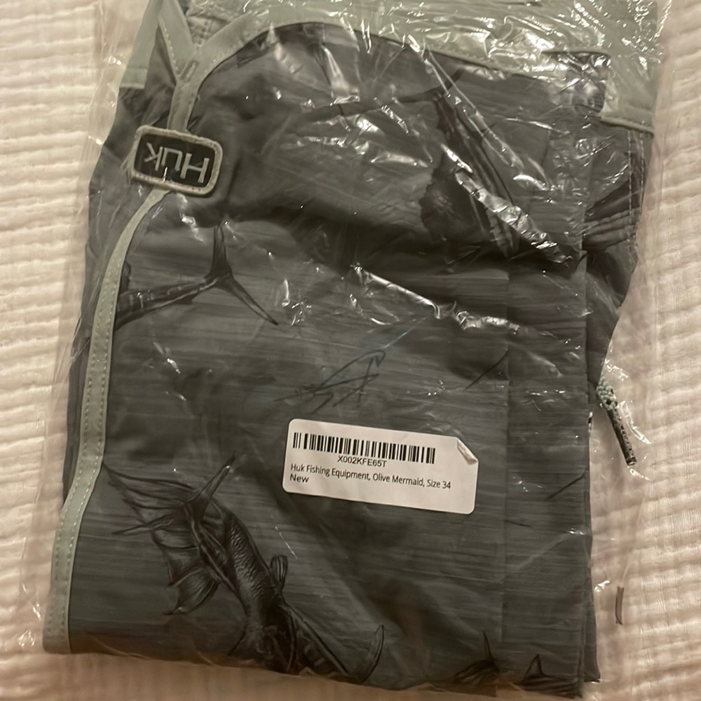 Huk olive mermaid size 34 swim shorts